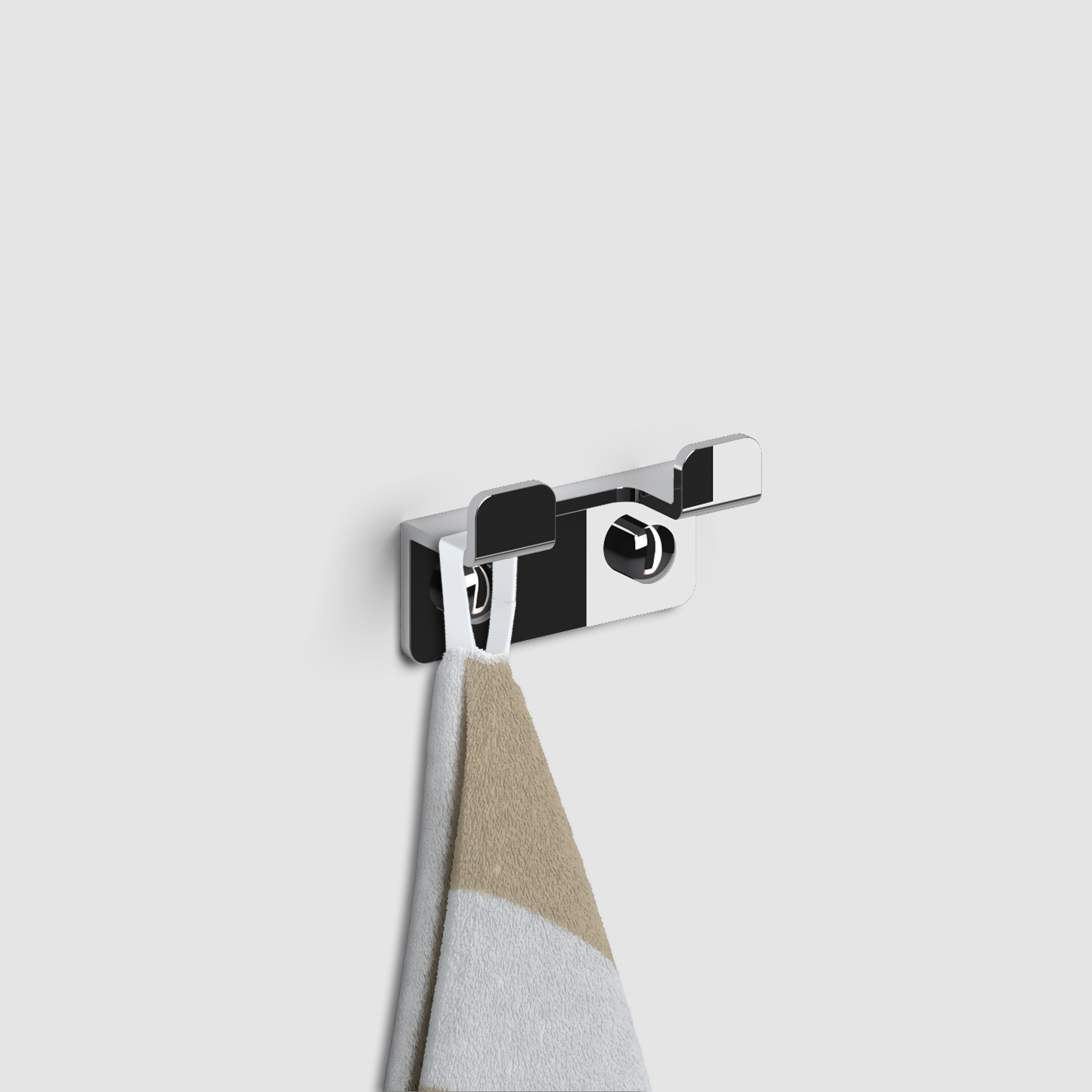 Clou Fold dubbele haak, chroom
